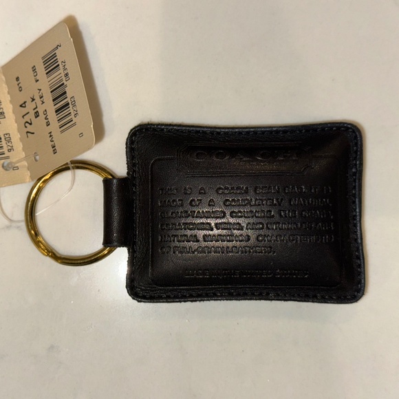 Vintage Coach Bean Bag Key Fob style 7214 in Black - Picture 1 of 3